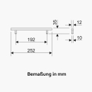 Möbelgriff | Stangengriff Edelstahloptik gebürstet | 252 x 35 x 12 mm
