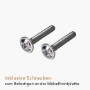 Möbelgriff | Stangengriff Edelstahloptik gebürstet | 156 x 35 x 12 mm