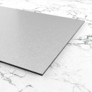 Materialmuster Alu DILITE® Butlerfinish Silber