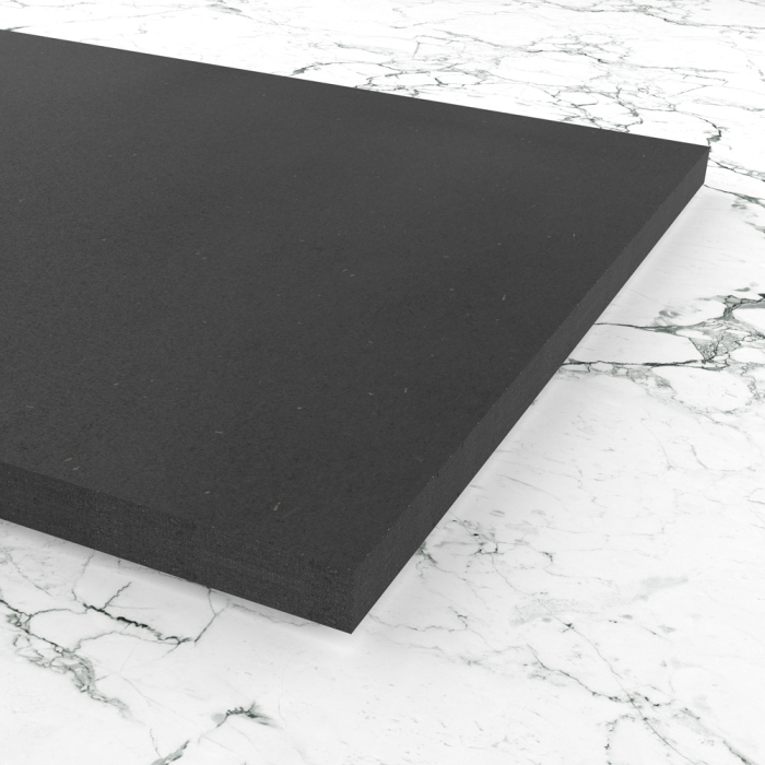 Materialmuster MDF schwarz durchgefärbt Platte