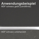 Materialmuster MDF schwarz durchgefärbt Platte