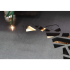 Materialmuster MDF schwarz durchgefärbt Platte