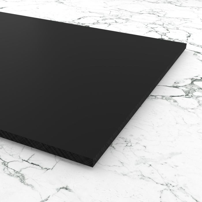 Materialmuster Acrylglas schwarz matt gedeckt blickdicht...
