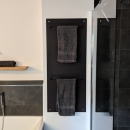 Materialmuster Acrylglas schwarz matt gedeckt blickdicht PERSPEX FROST®