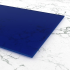 Materialmuster Acrylglas blau satiniert matt PERSPEX® Frost