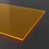 Materialmuster Acrylglas orange fluoreszierend PERSPEX® GS 3T43