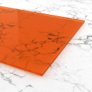 Materialmuster PLEXIGLAS® orange 2C04 GT, LD 39%