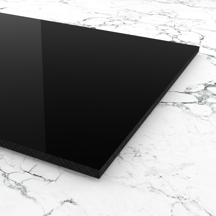 Materialmuster PLEXIGLAS® kratzfest schwarz gedeckt...