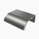 Möbelgriff | Kantengriff grau gebürstet | 50 x 18 x 42 mm