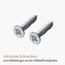 Möbelgriff | Kantengriff schwarz matt | 70 x 25 x 42 mm