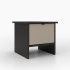 Hocker mit einer Schublade | Spanplattenfüße | Überstand