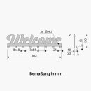 Wandhaken modern schwarz Welcome