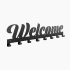 Wandhaken modern schwarz Welcome