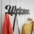 Wandhaken modern schwarz Welcome