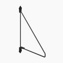 Wandkonsole Dreieck | Regalwinkel | Regalhalter | schwarz 269 x 387 mm