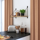 Wandkonsole Dreieck | Regalwinkel | Regalhalter | schwarz 269 x 387 mm