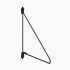 Wandkonsole Dreieck | Regalwinkel | Regalhalter | schwarz 269 x 387 mm