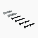 Wandkonsole | Regalwinkel für 2 Regalböden | schwarz 200 x 352 mm