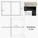 Couchtischgestell in Kreuzform Metall schwarz B 598 x H 440 mm