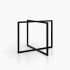 Couchtischgestell in Kreuzform Metall schwarz B 598 x H 440 mm