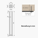 4er Set Tischbeine Metall schwarz 720 x 100 mm