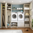 Schrank für Waschküchen nach Maß mit Tür und Regalboden