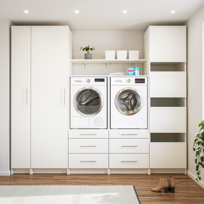 Waschmaschinenschrank nach Maß mit Schublade und...
