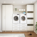 Waschmaschinenschrank nach Maß mit Schublade und Auszug
