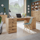 Schreibtisch | rechts Schrank | links Schubladen