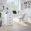 Schreibtisch | rechts Schrank | links Schubladen