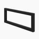 Wandkonsole Rechteck | Regalhalter aus Stahlrohr | schwarz 460 x 180 mm