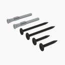 Wandkonsole Rechteck | Regalhalter aus Stahlrohr | schwarz 460 x 180 mm