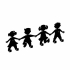 Garderoben Wandhaken für Kinder, schwarz, 50x16,4x3,6 cm