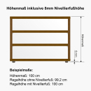 Offenes Regal | zwei Fächer | niedrig