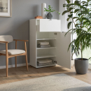Kommode | hoch | eine Schublade | eine Tür | variable Einlegeböden