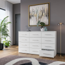 Kommode | breit | mittelhoch | zwölf Schubladen