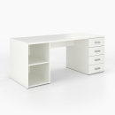 Schreibtisch | rechts Schubladen | links Regal