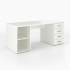 Schreibtisch | rechts Schubladen | links Regal