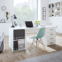 Schreibtisch | rechts Schubladen | links Regal