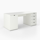 Schreibtisch | rechts Schubladen | links Schrank