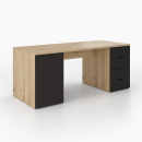 Schreibtisch | rechts Schubladen | links Schrank