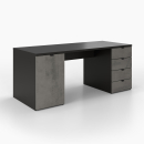 Schreibtisch | rechts Schubladen | links Schrank