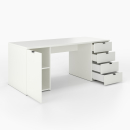 Schreibtisch | rechts Schubladen | links Schrank