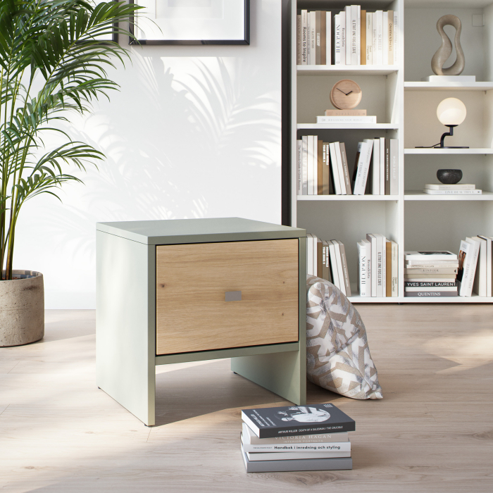 Hocker mit einer Schublade | Spanplattenfüße |...