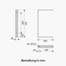 Wandregal auf schwarzen Wandkonsolen für 2 Regalböden | zwei Regalwinkel