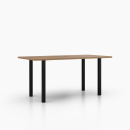 Tisch mit rechteckiger Tischplatte auf eckigen Holztischbeinen 710 x 50 mm