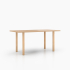 Tisch mit rechteckiger Tischplatte auf eckigen Holztischbeinen 710 x 50 mm