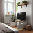 TV-Schrank | zwei Türen | ein offenes Fach