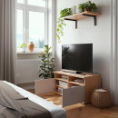 TV-Schrank | zwei Türen | zwei offene Fächer