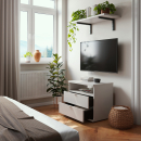 TV-Schrank | zwei Schubladen | ein offenes Fach